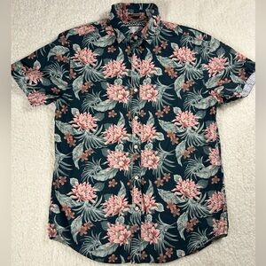 Denim & Flower Ricky Singh Floral Button Up Shirt Men’s Small Slim Fit